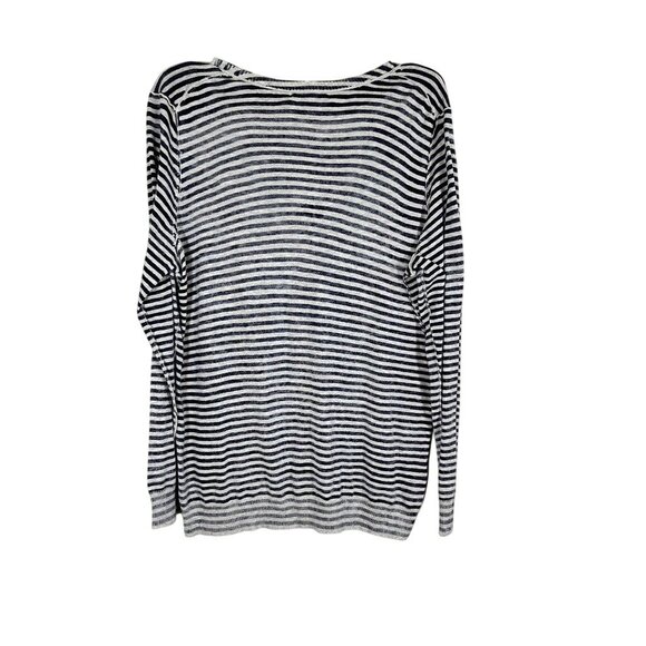 Banana Republic Striped Knit Sweater Blue XL Preppy Classic Chic Old Money Retro - Picture 7 of 8